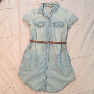Chambray tunic dress